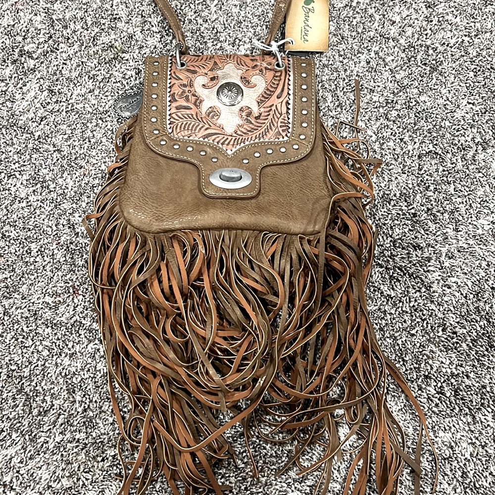 Brown Bandana fringe purse. Never used. Tag still on.